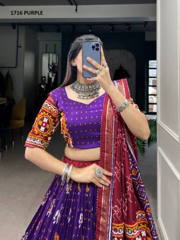 AAWIYA 1716 COLOUR'S DESIGNER SILK LEHENGA CHOLI WHOLESALER IN INDIA